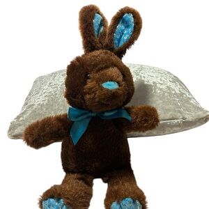 Homerbest Brown Plush Bunny with Blue Accents Easter Decor New